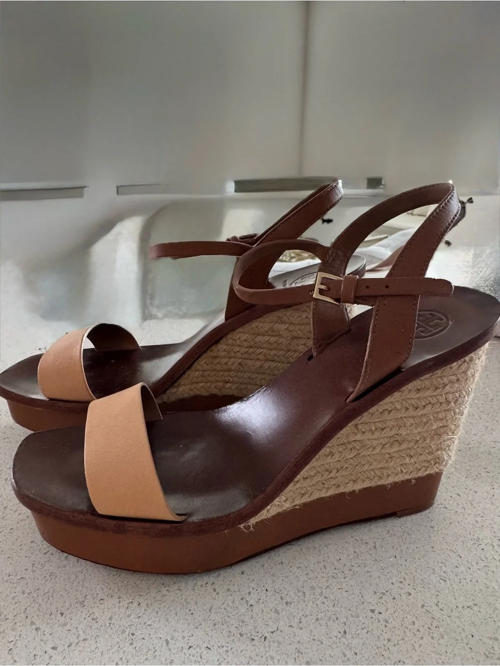 Tory Burch Laurel Ankle Strap Platform Wedge Sandal